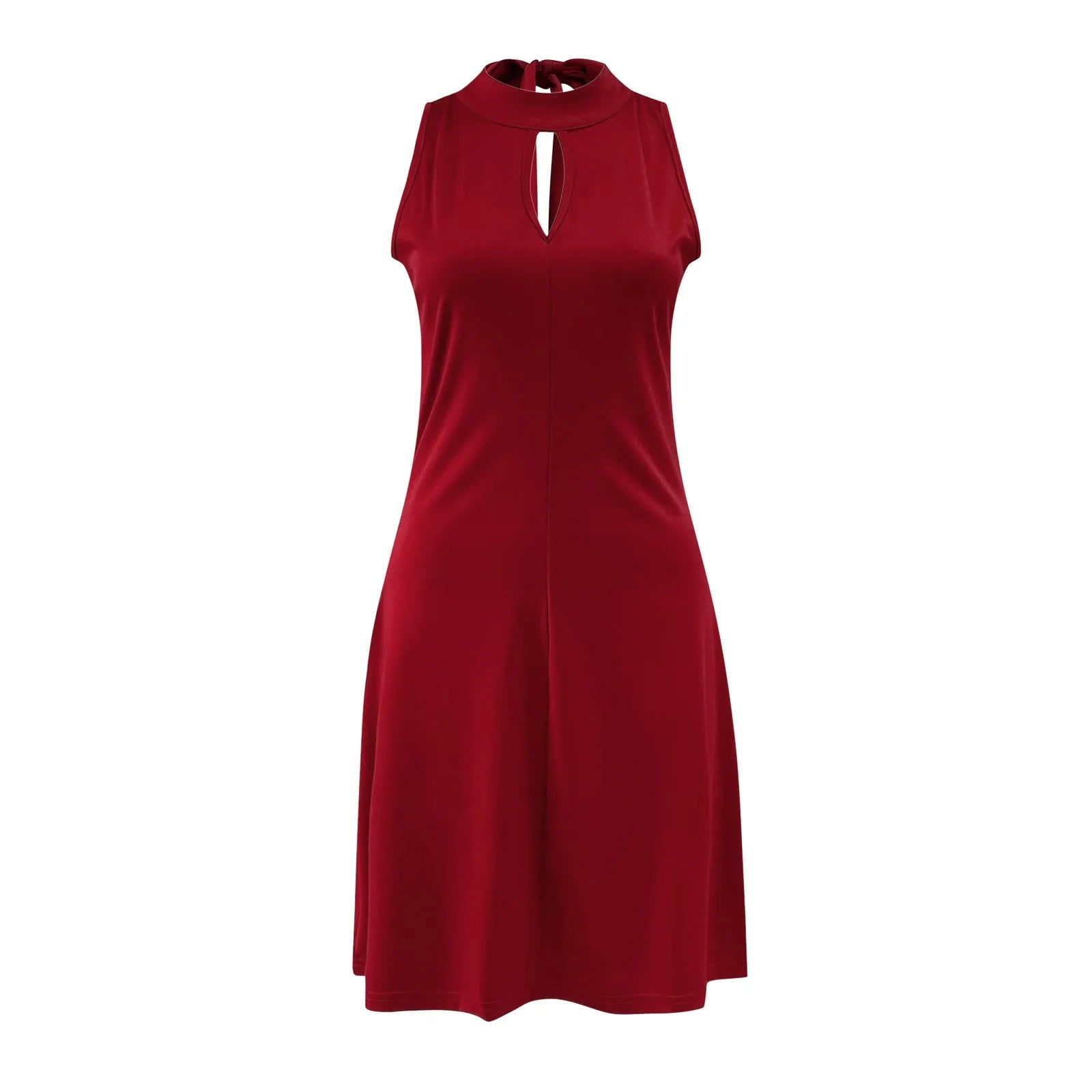 T Shirt Casual Dresses For Women Crewneck Tie Rope Solid Color Dress Chic Fashion Sexy Summer A Line Dresses Vestidos Para Mujer