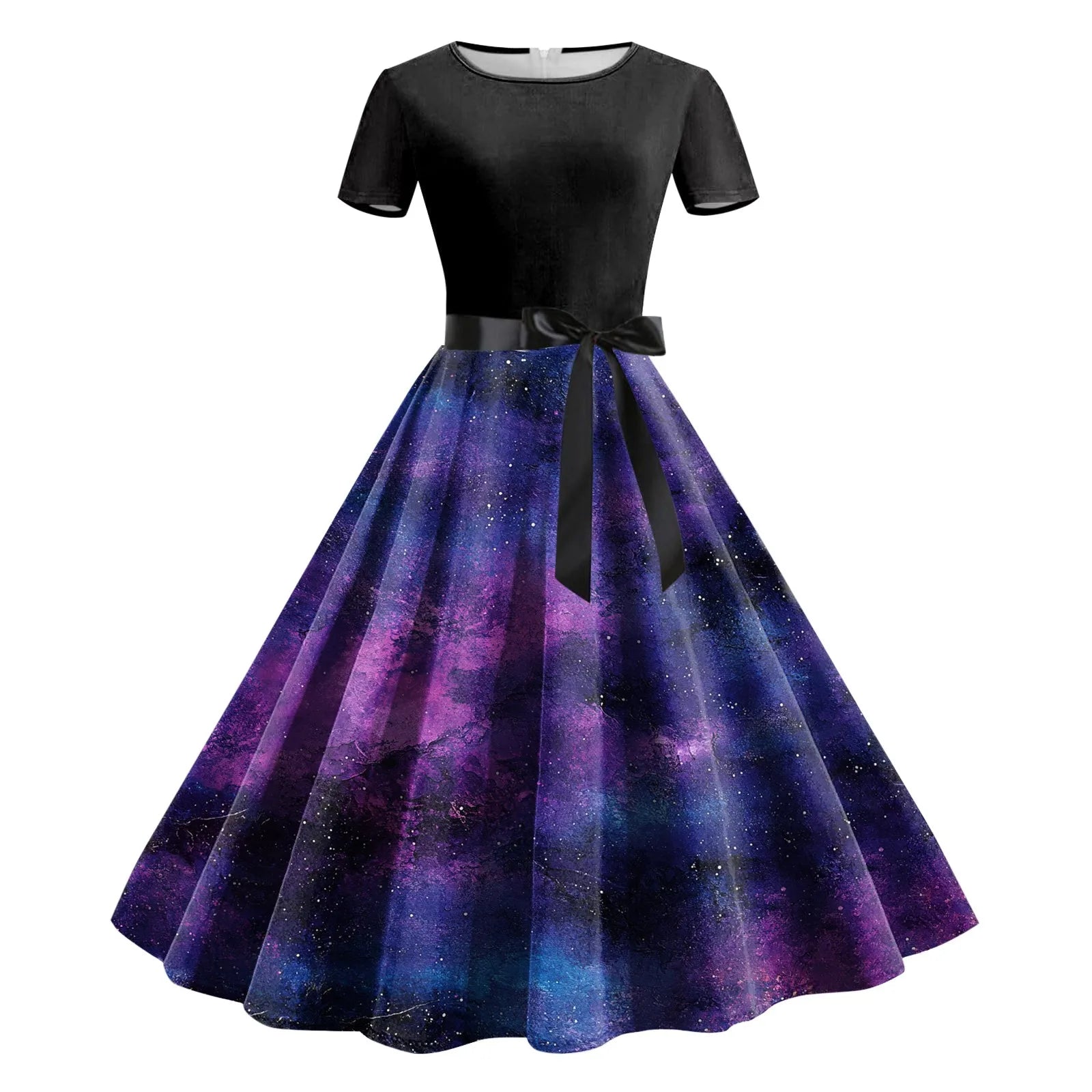 Long Sundresses For Women Casual Summer Women Starry Sky Dress A Line Galaxy Clothing Digital Dress For Older Women Casual