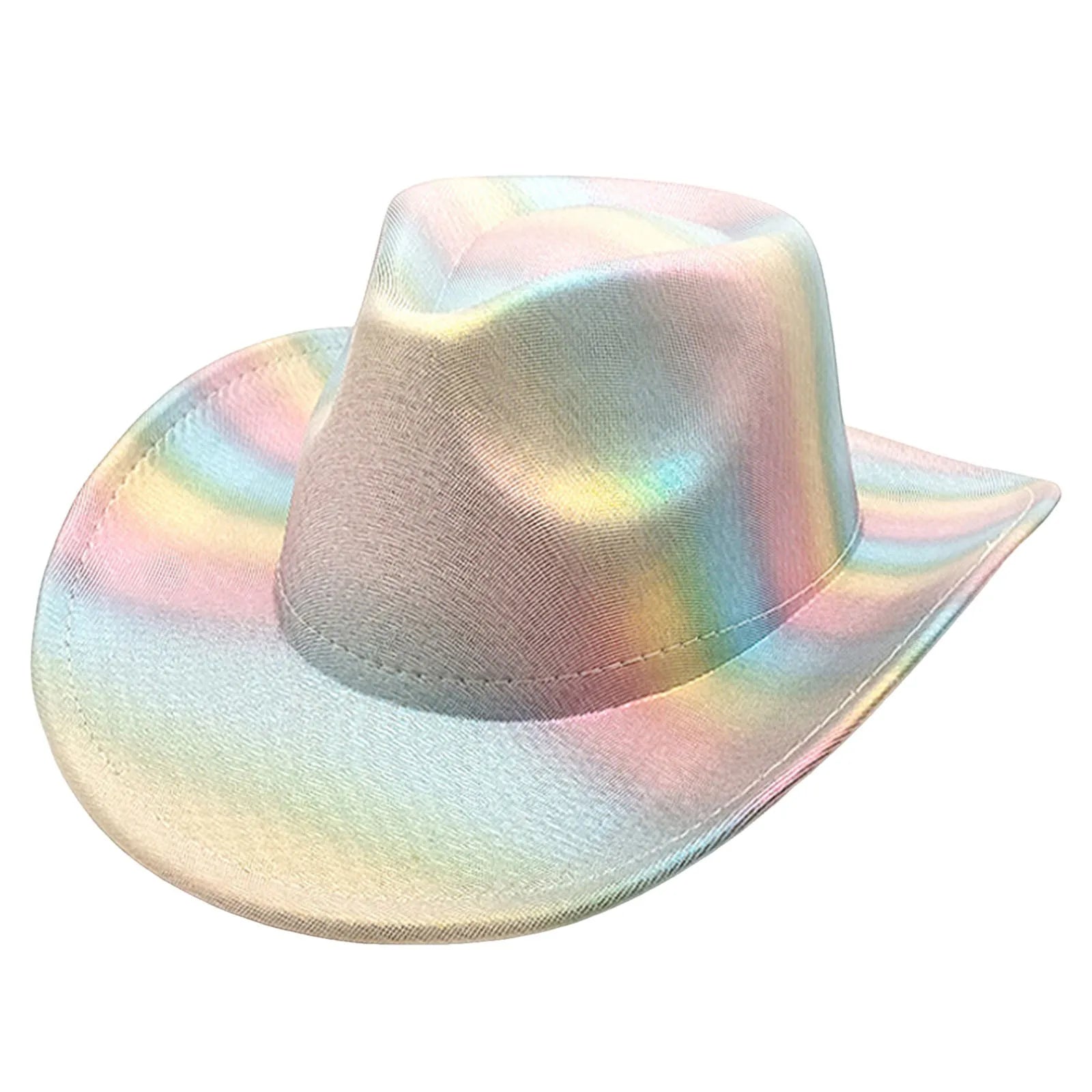 Western Hat Glitter Cowboy Hat For Women Men Party Hat Carnival Fancy Dress Retro Glitter Hat Soft Cowboy Hat Bands For Men Wide