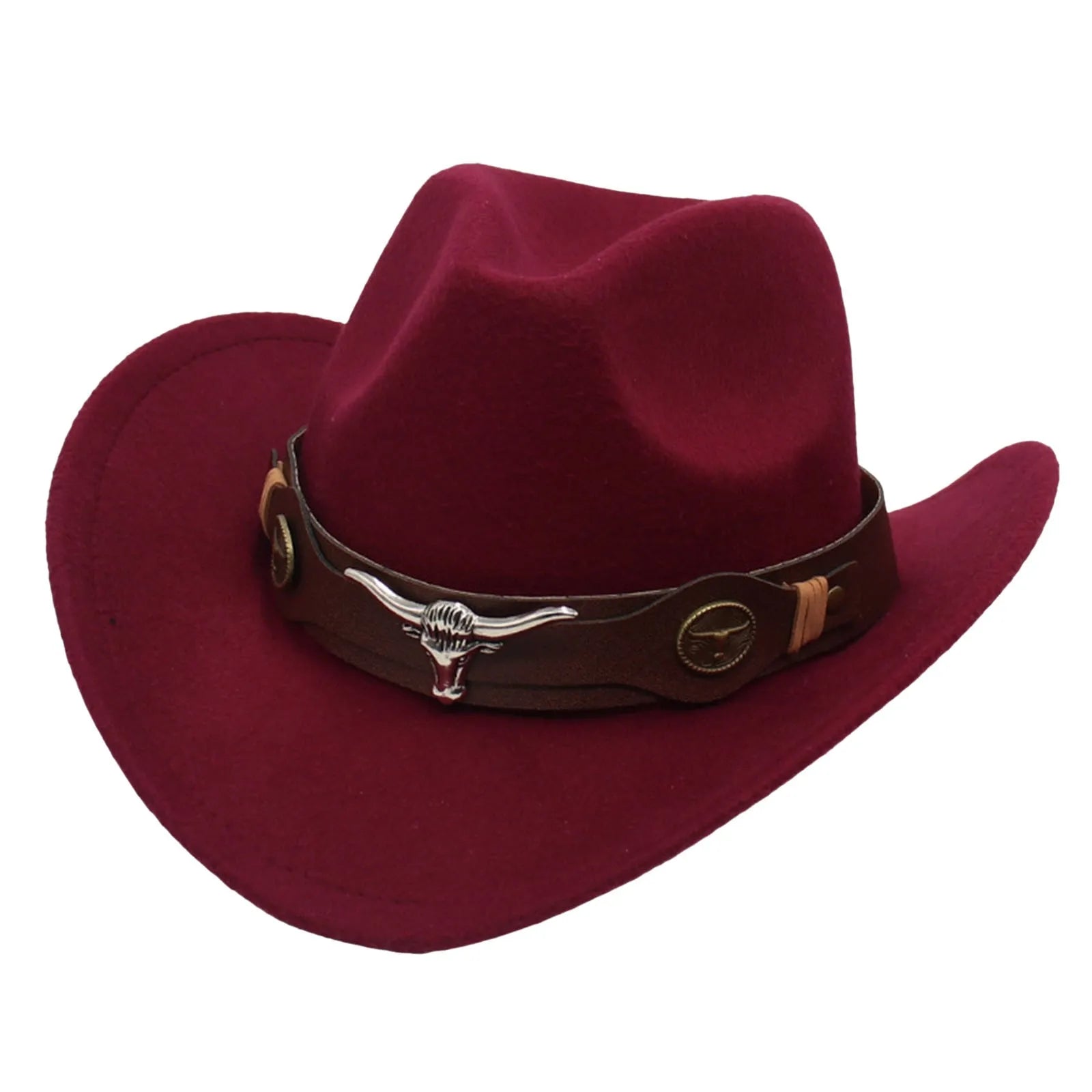 Western Cowboy Hat Head Accessories Ethnic Style Wool Fedora Hats For Men Multiple Colors Wide Brim Sun Protection Hats Sombrero
