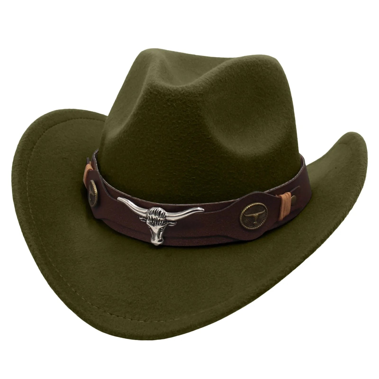 Western Cowboy Hat Head Accessories Ethnic Style Wool Fedora Hats For Men Multiple Colors Wide Brim Sun Protection Hats Sombrero