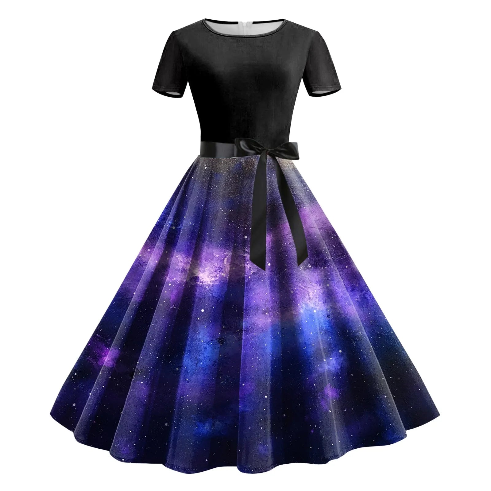 Long Sundresses For Women Casual Summer Women Starry Sky Dress A Line Galaxy Clothing Digital Dress For Older Women Casual