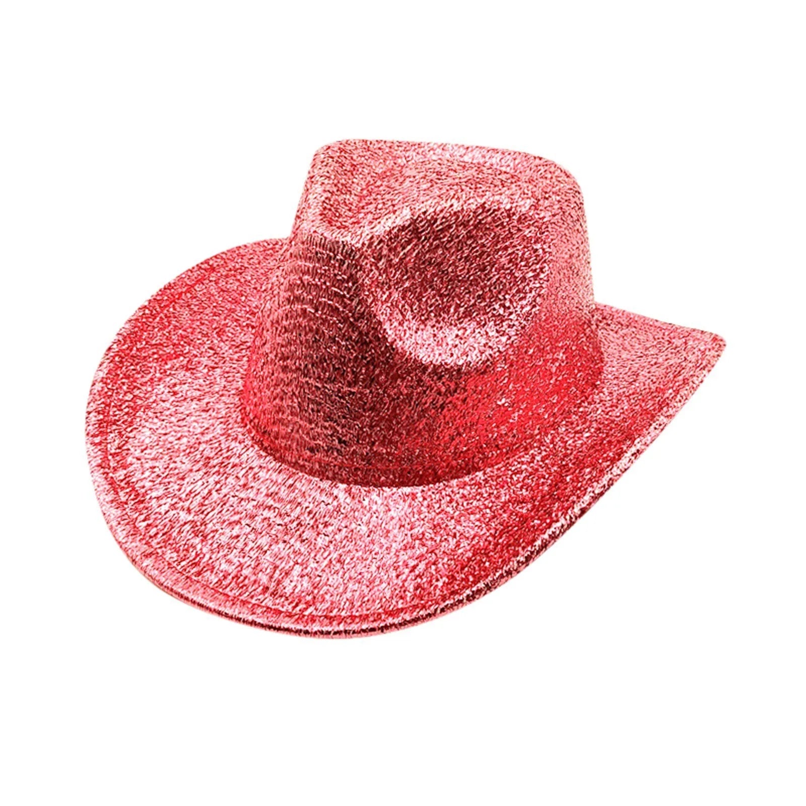 Western Hat Glitter Cowboy Hat For Women Men Party Hat Carnival Fancy Dress Retro Glitter Hat Soft Fabric Cow Boy Hats For Woman