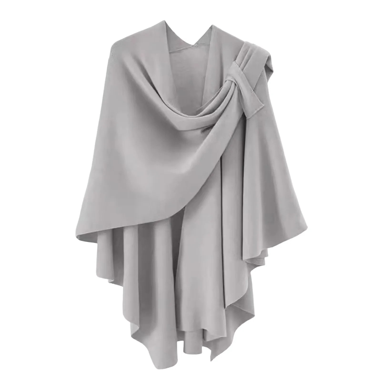 Women'S Solid Color Shawl Wraps Open Front Poncho Cape Oversized Sweaters Casual Cardigan Shawls For Fall Winter шарф женский