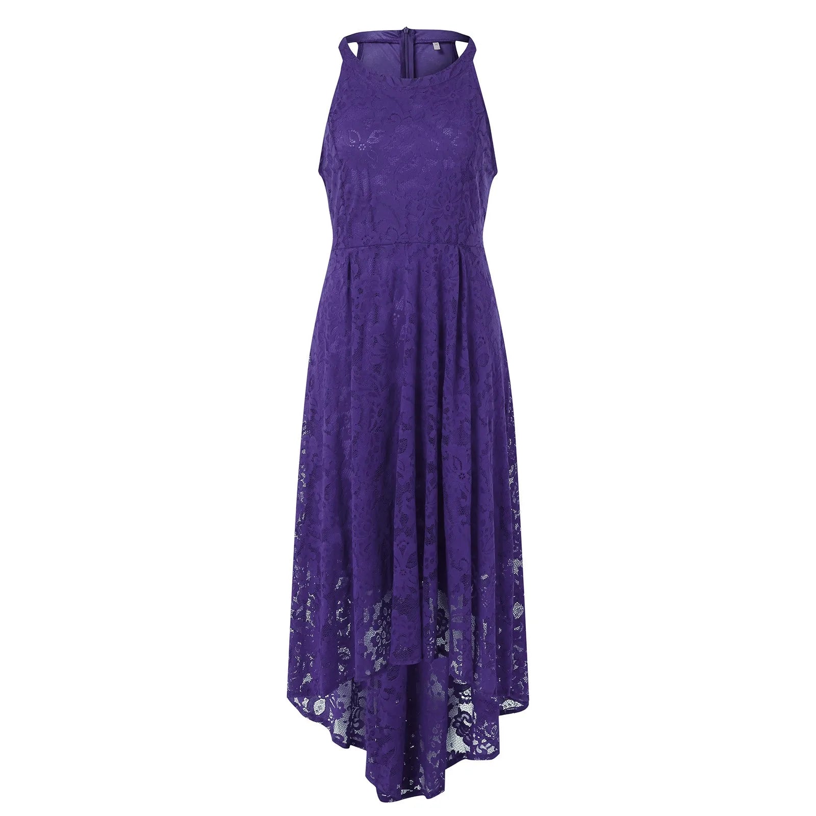 Sleeveless Halter Gradient Midi Dresses For Wedding Guest Solid Elegant Lace Dress Irregular Hem Sexy Summer Dress платье