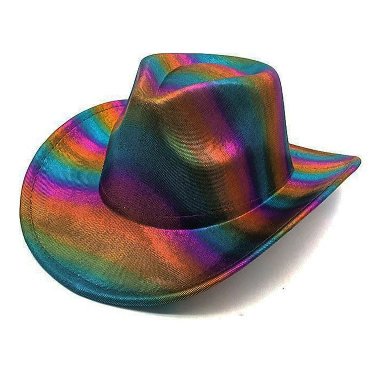 Western Hat Glitter Cowboy Hat For Women Men Party Hat Carnival Fancy Dress Retro Glitter Hat Soft Cowboy Hat Bands For Men Wide