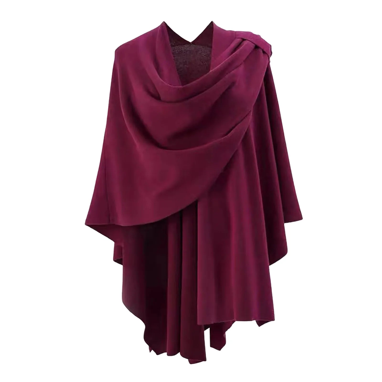 Women'S Solid Color Shawl Wraps Open Front Poncho Cape Oversized Sweaters Casual Cardigan Shawls For Fall Winter шарф женский