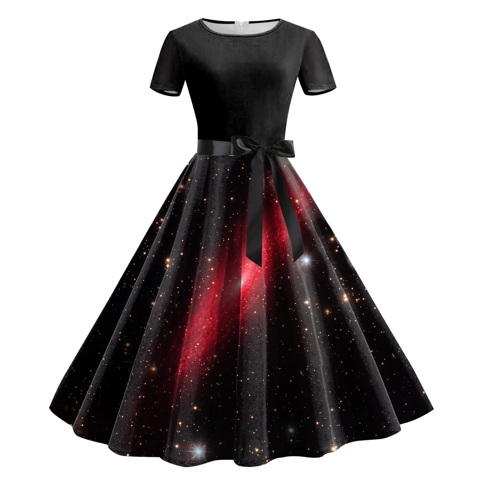 Long Sundresses For Women Casual Summer Women Starry Sky Dress A Line Galaxy Clothing Digital Dress For Older Women Casual