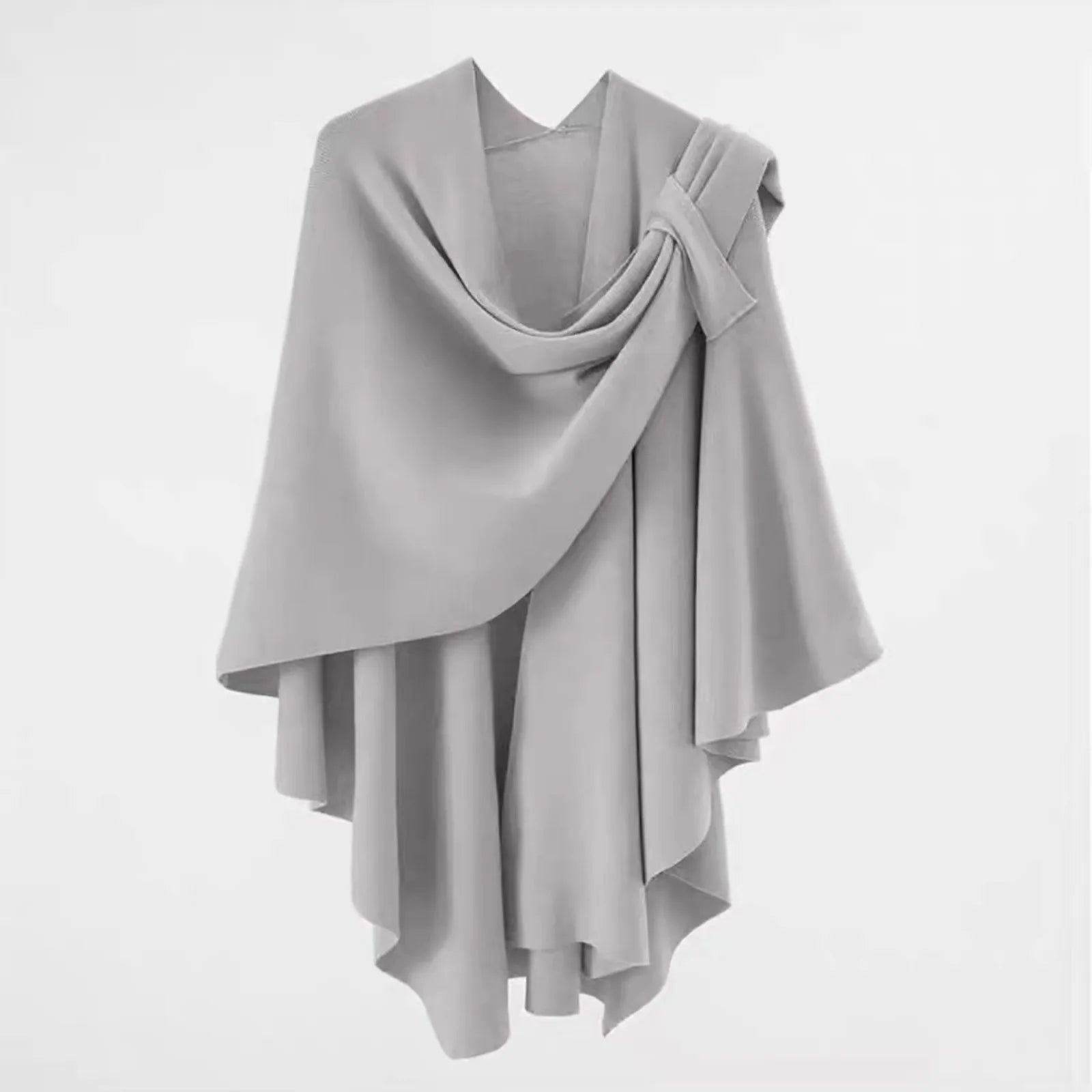 Women'S Solid Color Shawl Wraps Open Front Poncho Cape Oversized Sweaters Casual Cardigan Shawls For Fall Winter шарф женский