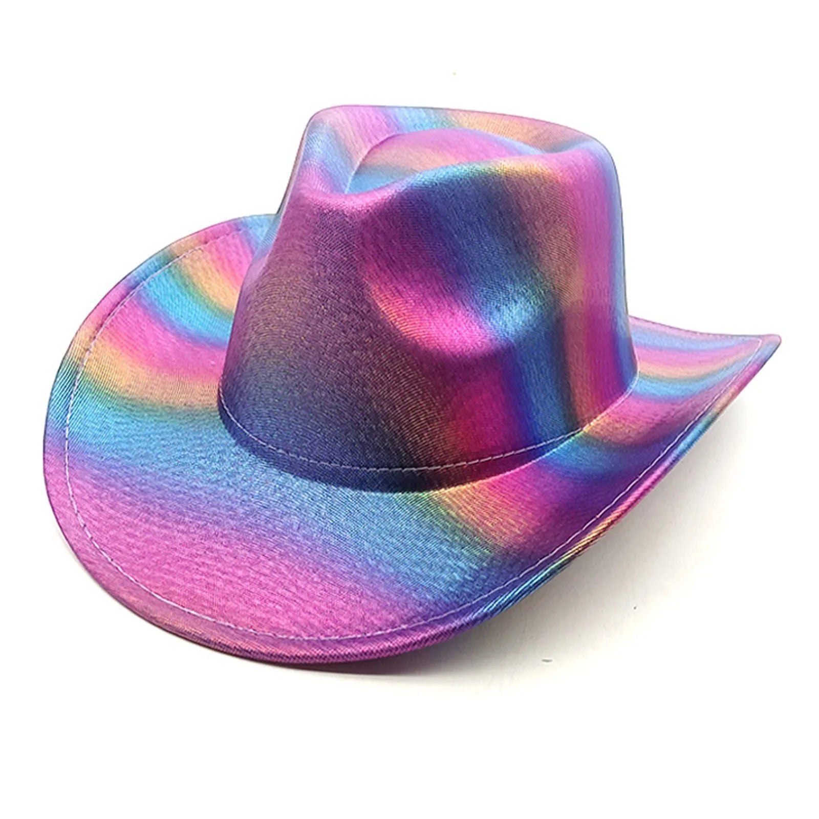 Western Hat Glitter Cowboy Hat For Women Men Party Hat Carnival Fancy Dress Retro Glitter Hat Soft Cowboy Hat Bands For Men Wide