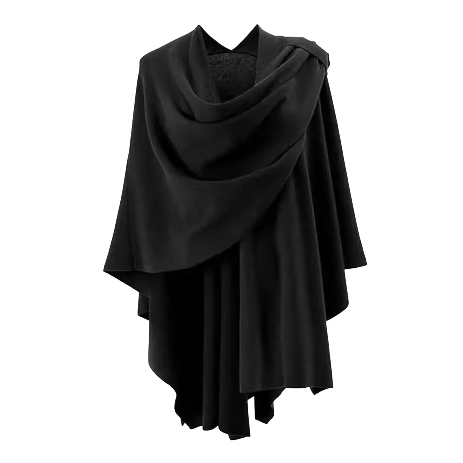 Women'S Solid Color Shawl Wraps Open Front Poncho Cape Oversized Sweaters Casual Cardigan Shawls For Fall Winter шарф женский