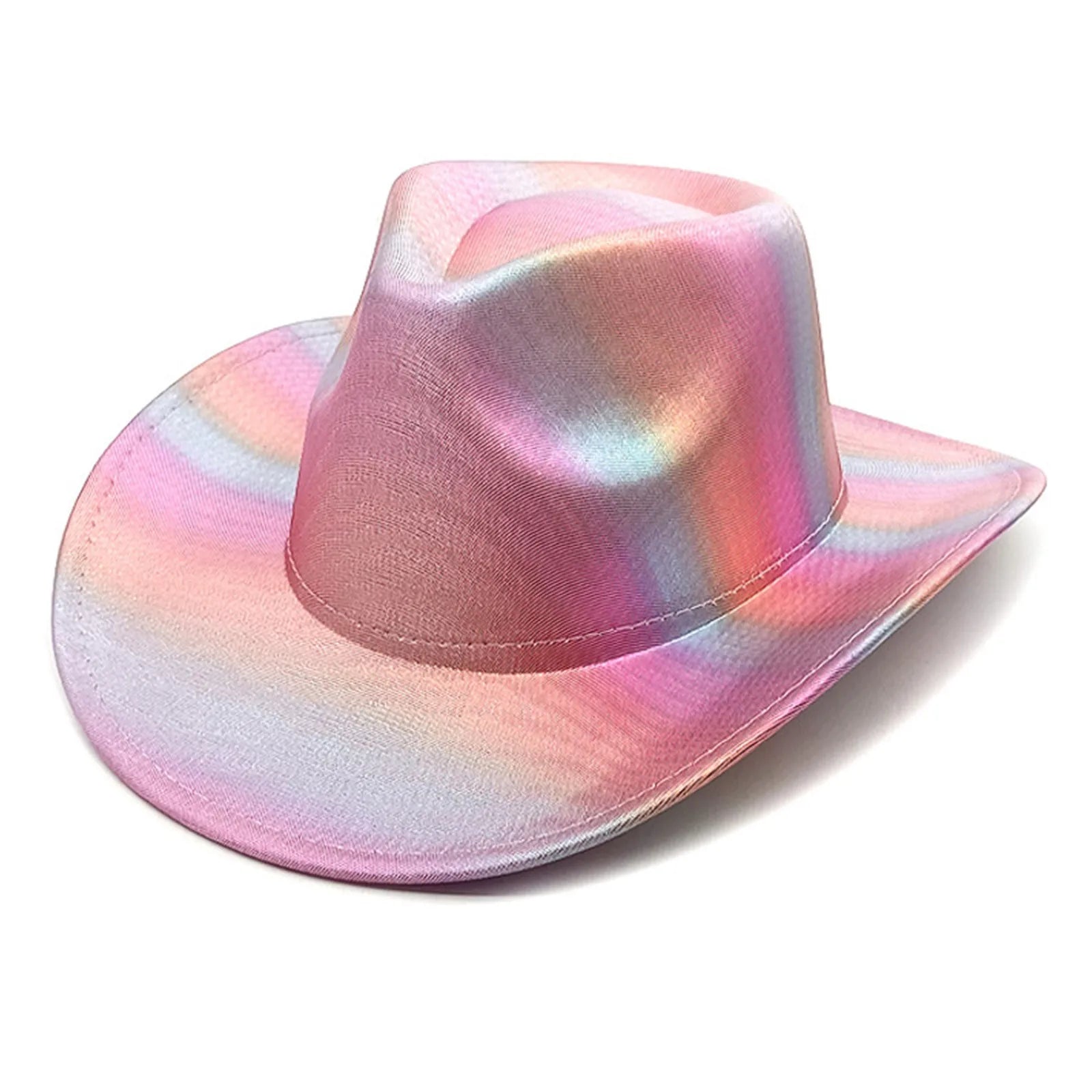 Western Hat Glitter Cowboy Hat For Women Men Party Hat Carnival Fancy Dress Retro Glitter Hat Soft Cowboy Hat Bands For Men Wide