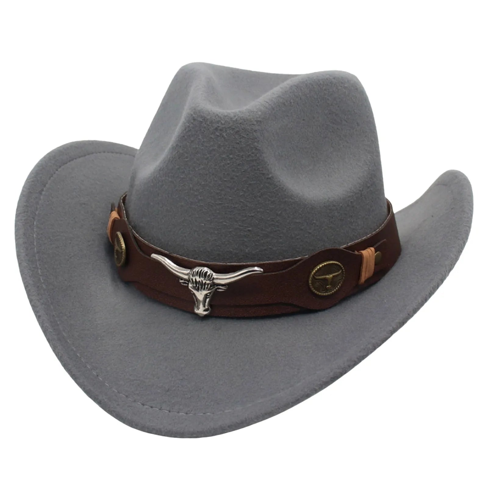 Western Cowboy Hat Head Accessories Ethnic Style Wool Fedora Hats For Men Multiple Colors Wide Brim Sun Protection Hats Sombrero