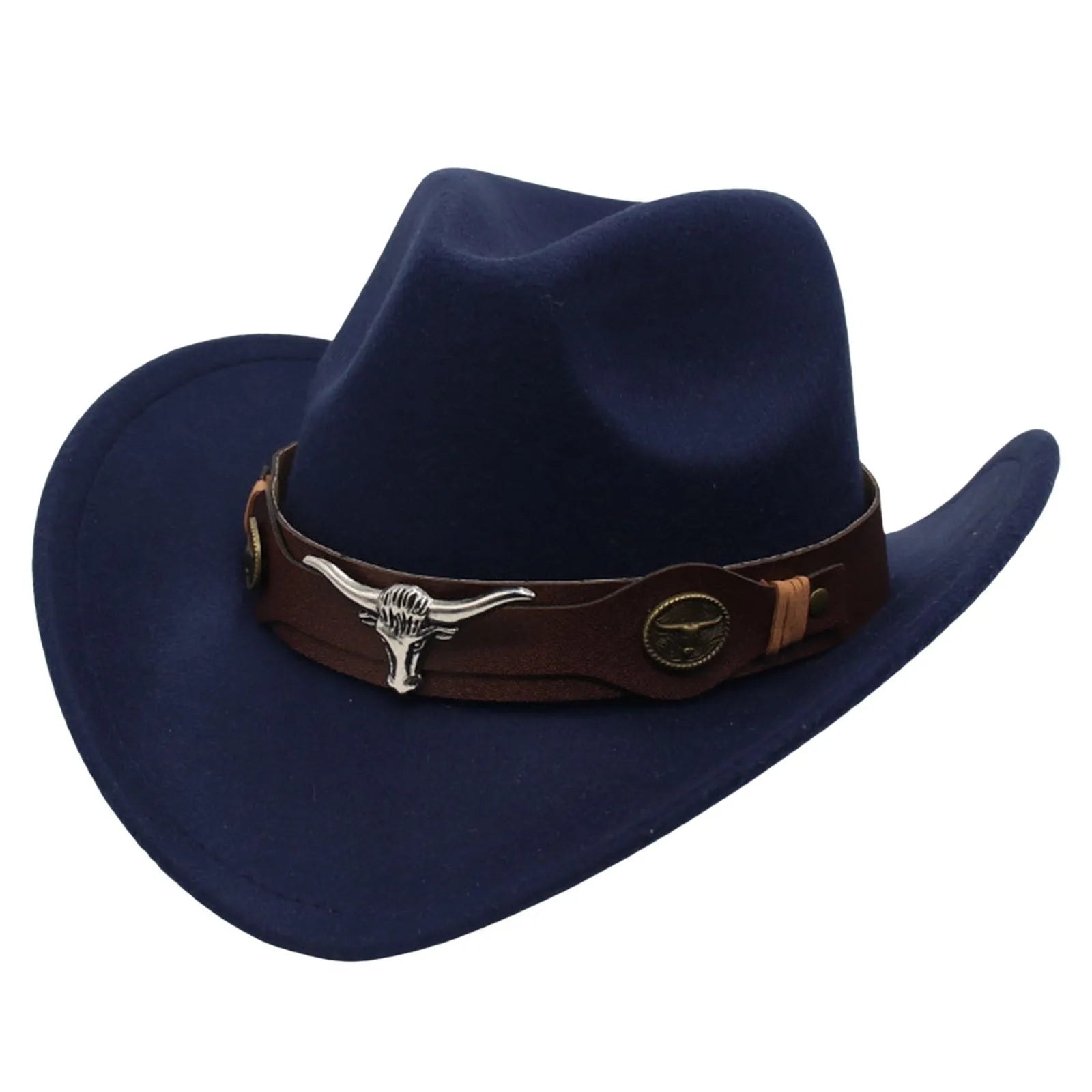 Western Cowboy Hat Head Accessories Ethnic Style Wool Fedora Hats For Men Multiple Colors Wide Brim Sun Protection Hats Sombrero