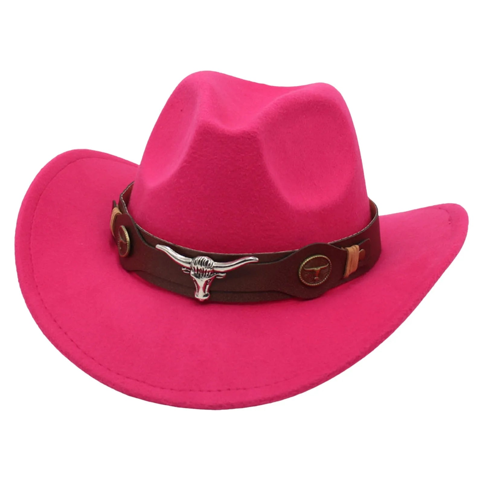 Western Cowboy Hat Head Accessories Ethnic Style Wool Fedora Hats For Men Multiple Colors Wide Brim Sun Protection Hats Sombrero