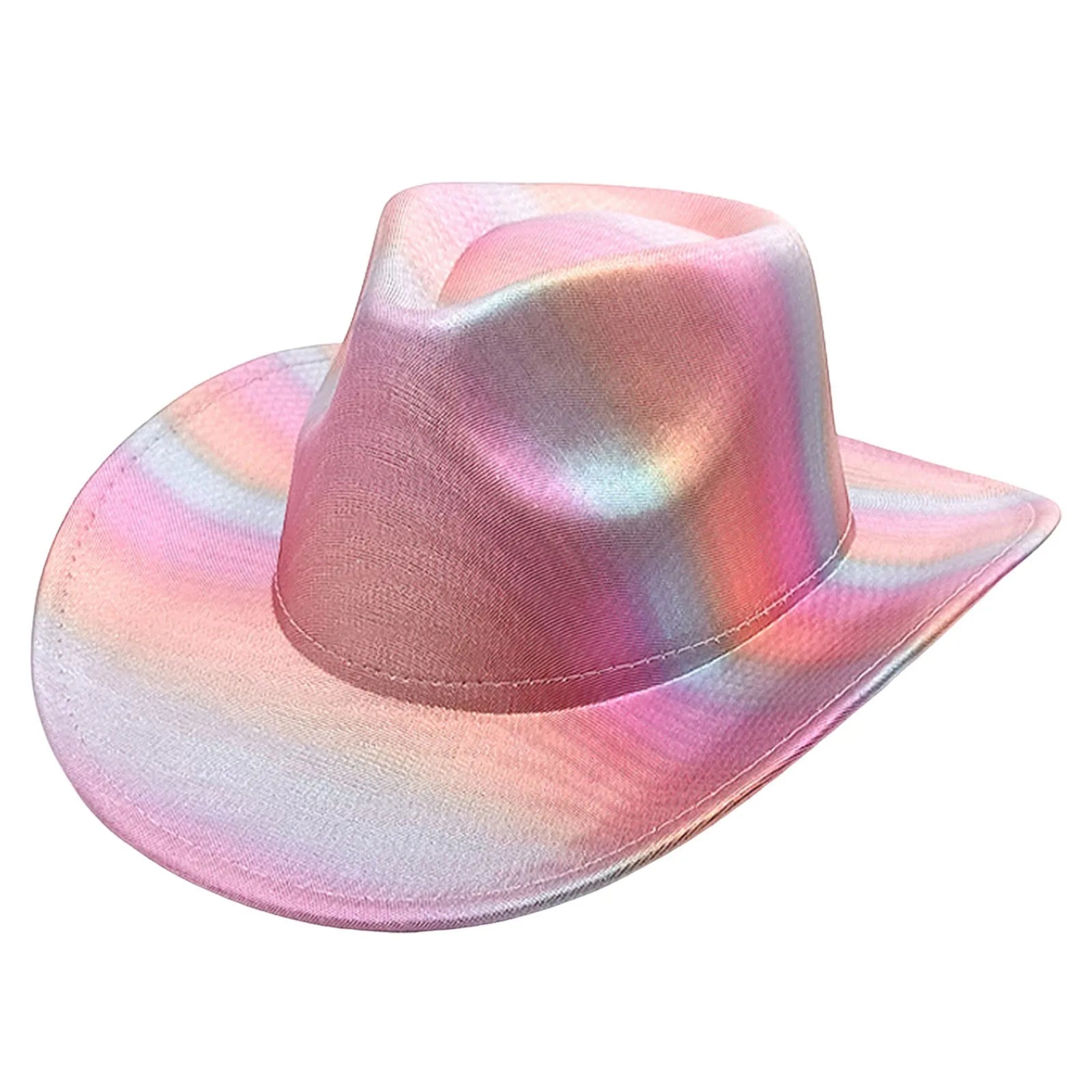 Western Hat Glitter Cowboy Hat For Women Men Party Hat Carnival Fancy Dress Retro Glitter Hat Soft Cowboy Hat Bands For Men Wide