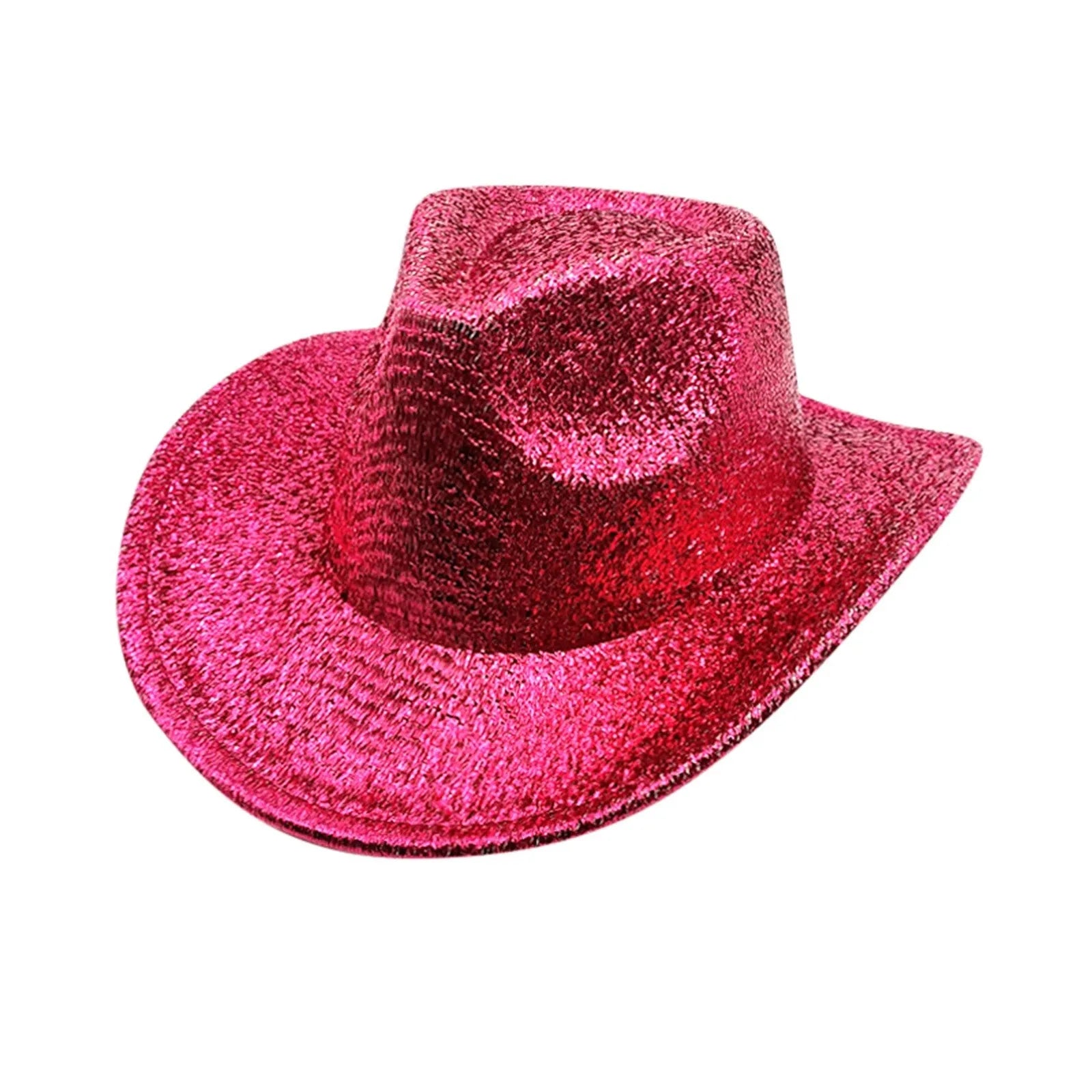 Western Hat Glitter Cowboy Hat For Women Men Party Hat Carnival Fancy Dress Retro Glitter Hat Soft Fabric Cow Boy Hats For Woman