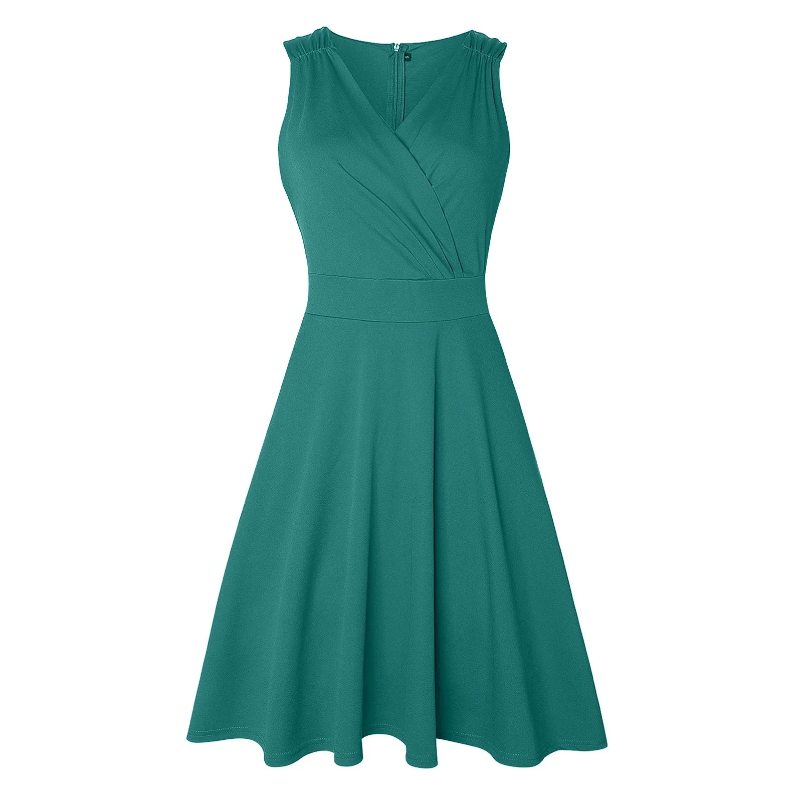 Wedding Party Women'S A-Line Cocktail Elegant Dress Sleeveless Swing Vintage Short Dress Temperament Slimming Seaside Dresses
