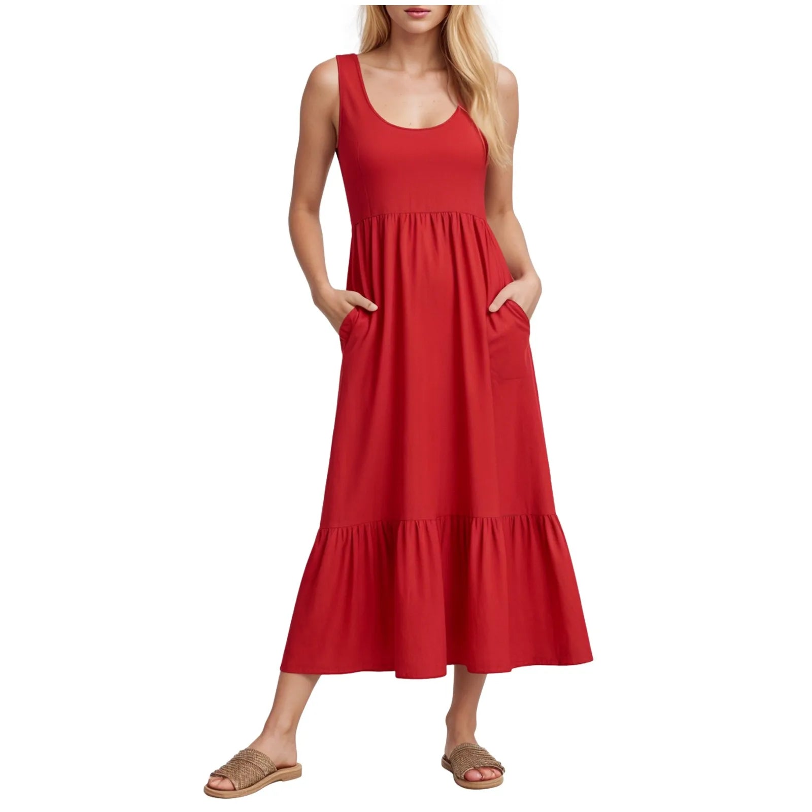 Petite Maxi Dress For Short Women Summer Sleeveless Vest Skirt Casual And Elegant Layered Beach Womens Long Sleeve Floral Dress
