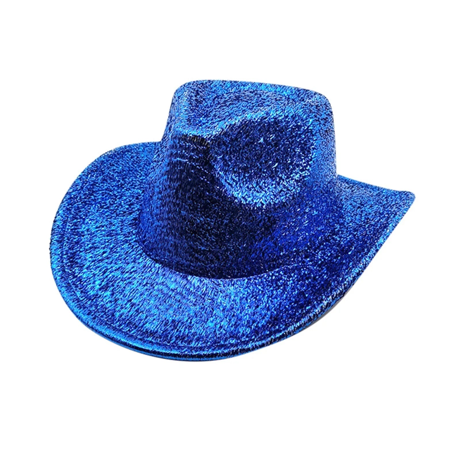 Western Hat Glitter Cowboy Hat For Women Men Party Hat Carnival Fancy Dress Retro Glitter Hat Soft Fabric Cow Boy Hats For Woman