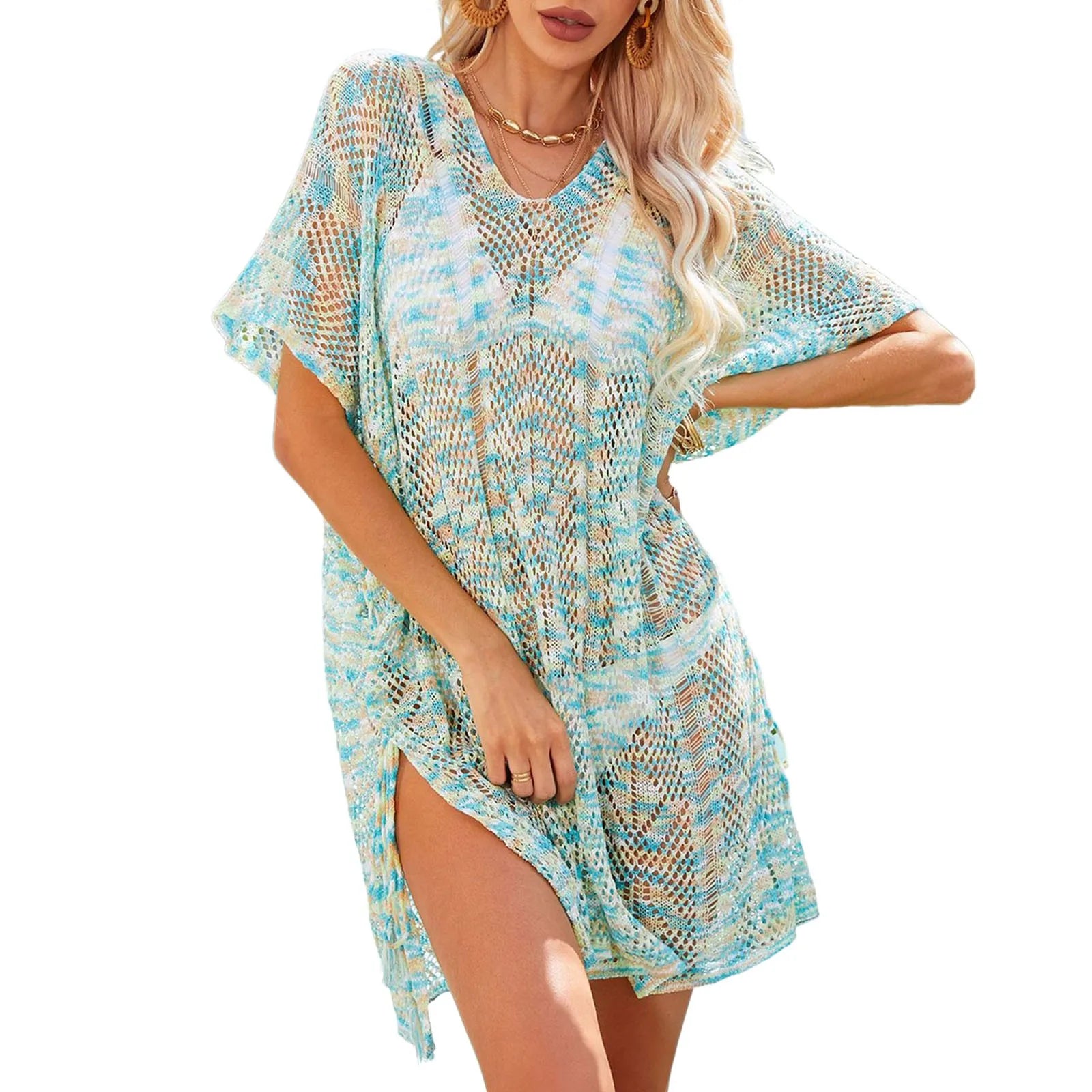 Women Summer Knitted Sweater Loose And Sexy Hollow Bikini Cover Shawl Kintted Cover Up Beach Sexy See Through Shawl шарф женский