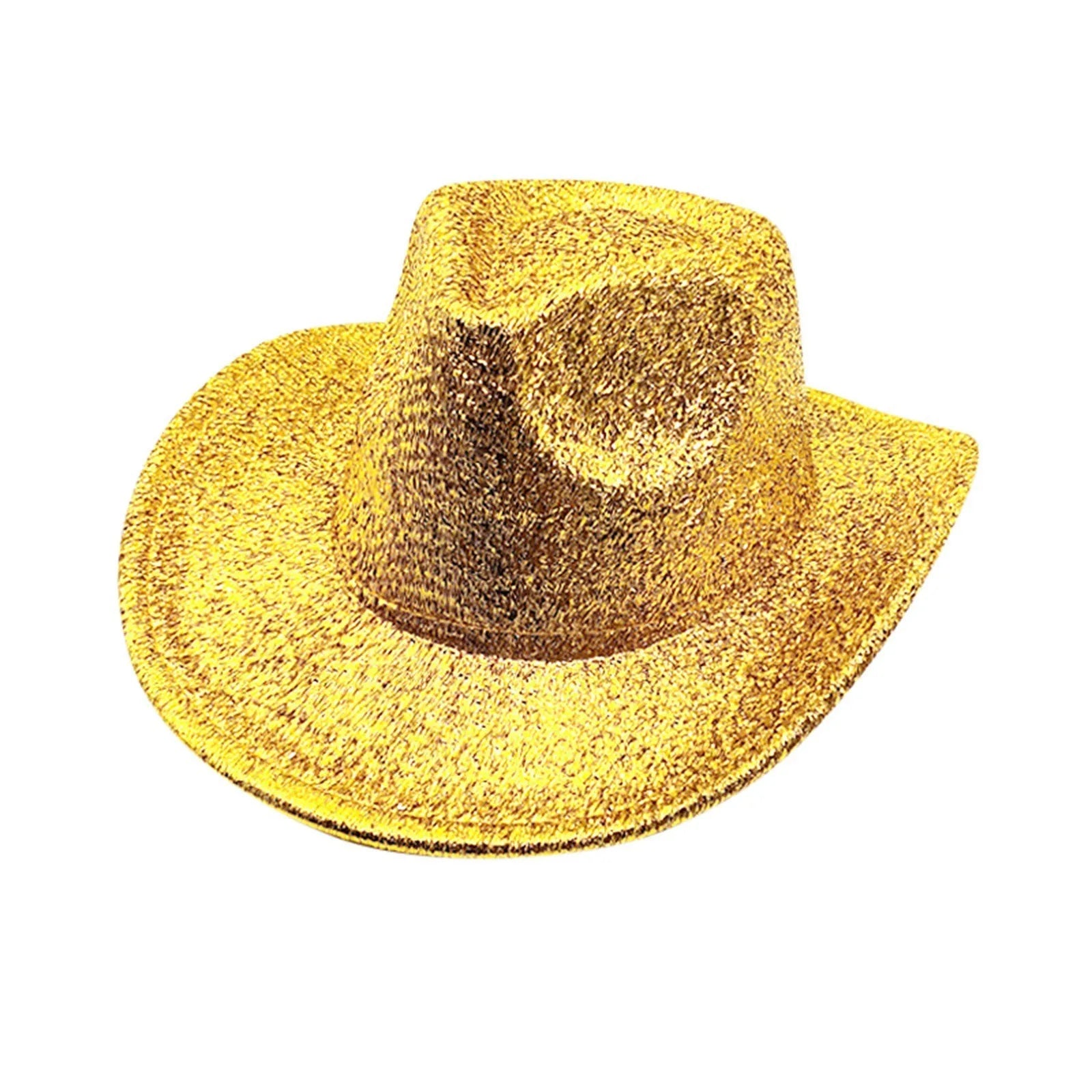 Western Hat Glitter Cowboy Hat For Women Men Party Hat Carnival Fancy Dress Retro Glitter Hat Soft Fabric Cow Boy Hats For Woman