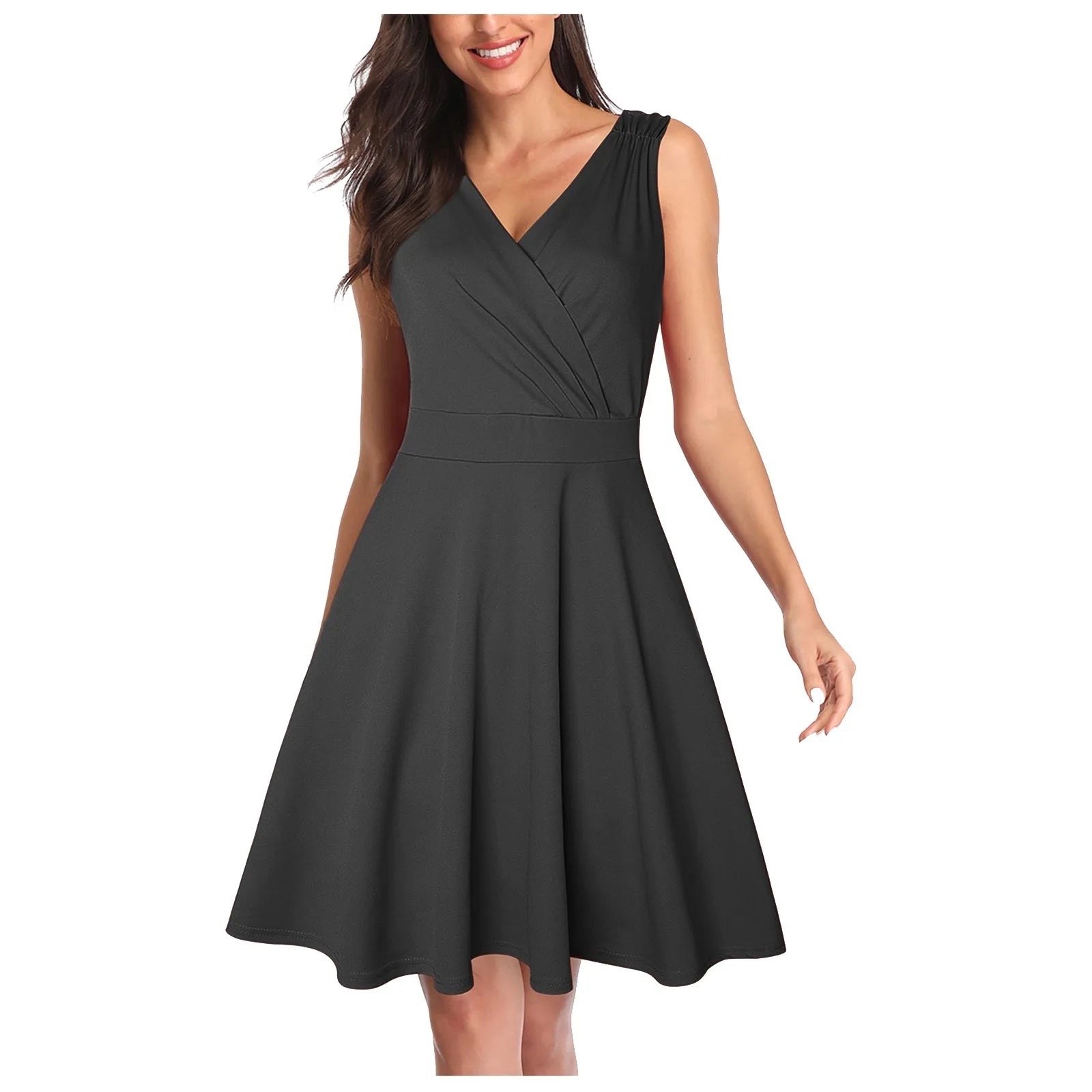 Wedding Party Women'S A-Line Cocktail Elegant Dress Sleeveless Swing Vintage Short Dress Temperament Slimming Seaside Dresses