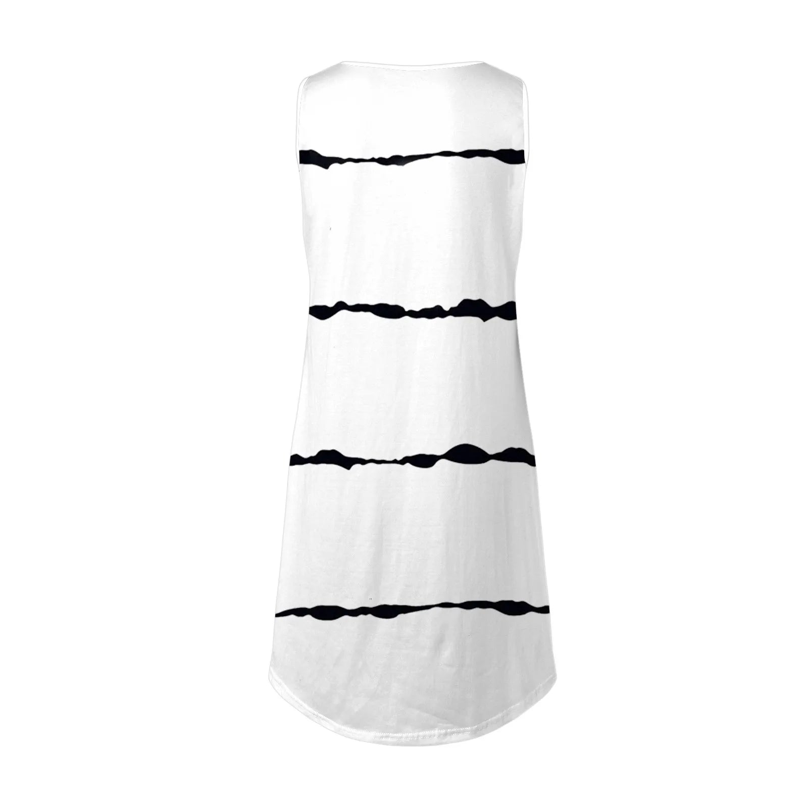 Summer Everyday Print Cover Dresses Casual Crew Neck Sleeveless O Neck Dresses Femme Elegant Club Party Dress Vestido Feminino