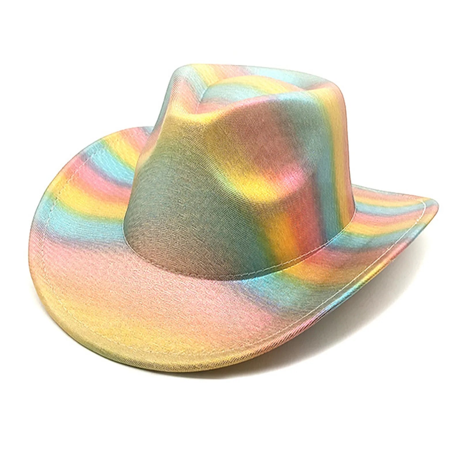 Western Hat Glitter Cowboy Hat For Women Men Party Hat Carnival Fancy Dress Retro Glitter Hat Soft Cowboy Hat Bands For Men Wide