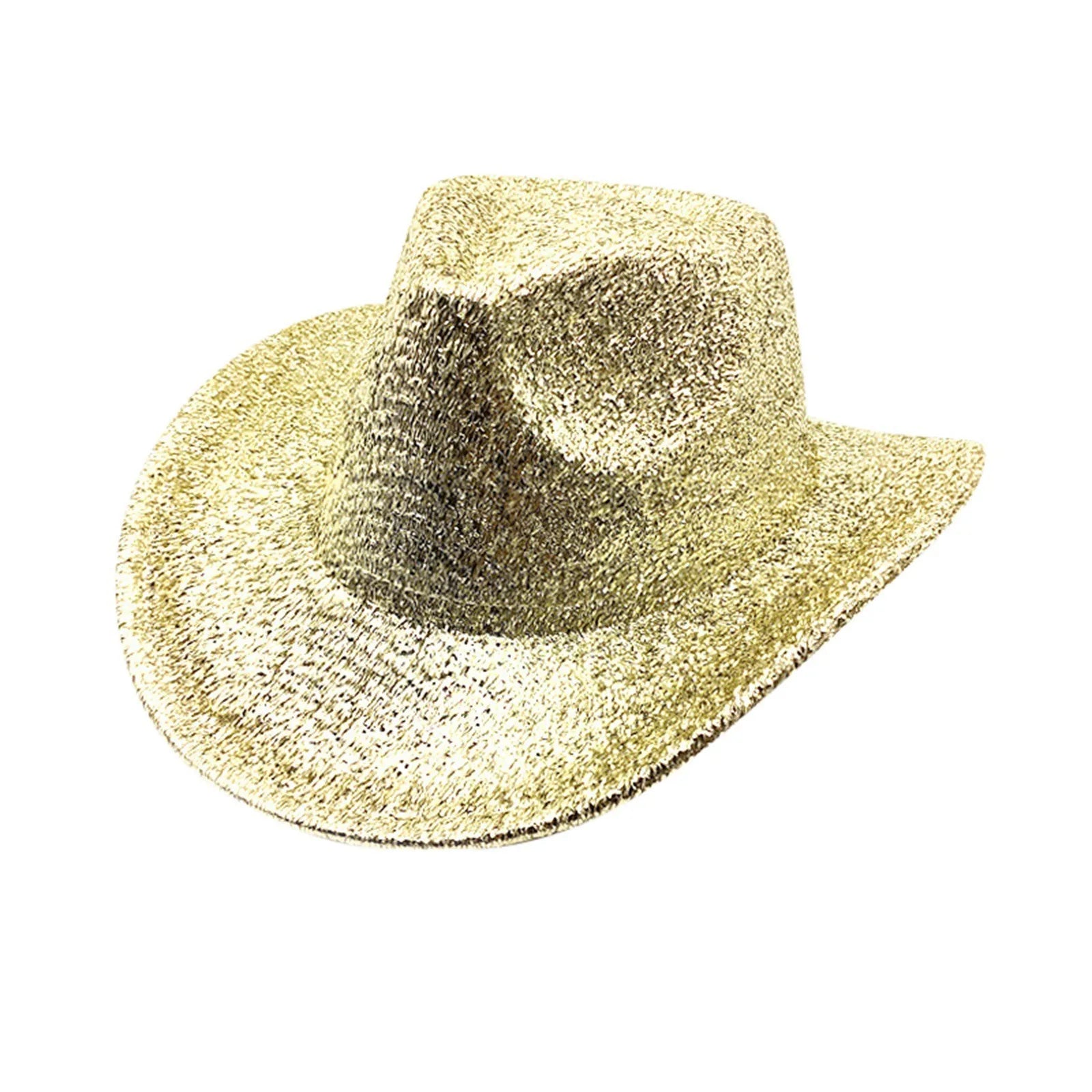 Western Hat Glitter Cowboy Hat For Women Men Party Hat Carnival Fancy Dress Retro Glitter Hat Soft Fabric Cow Boy Hats For Woman