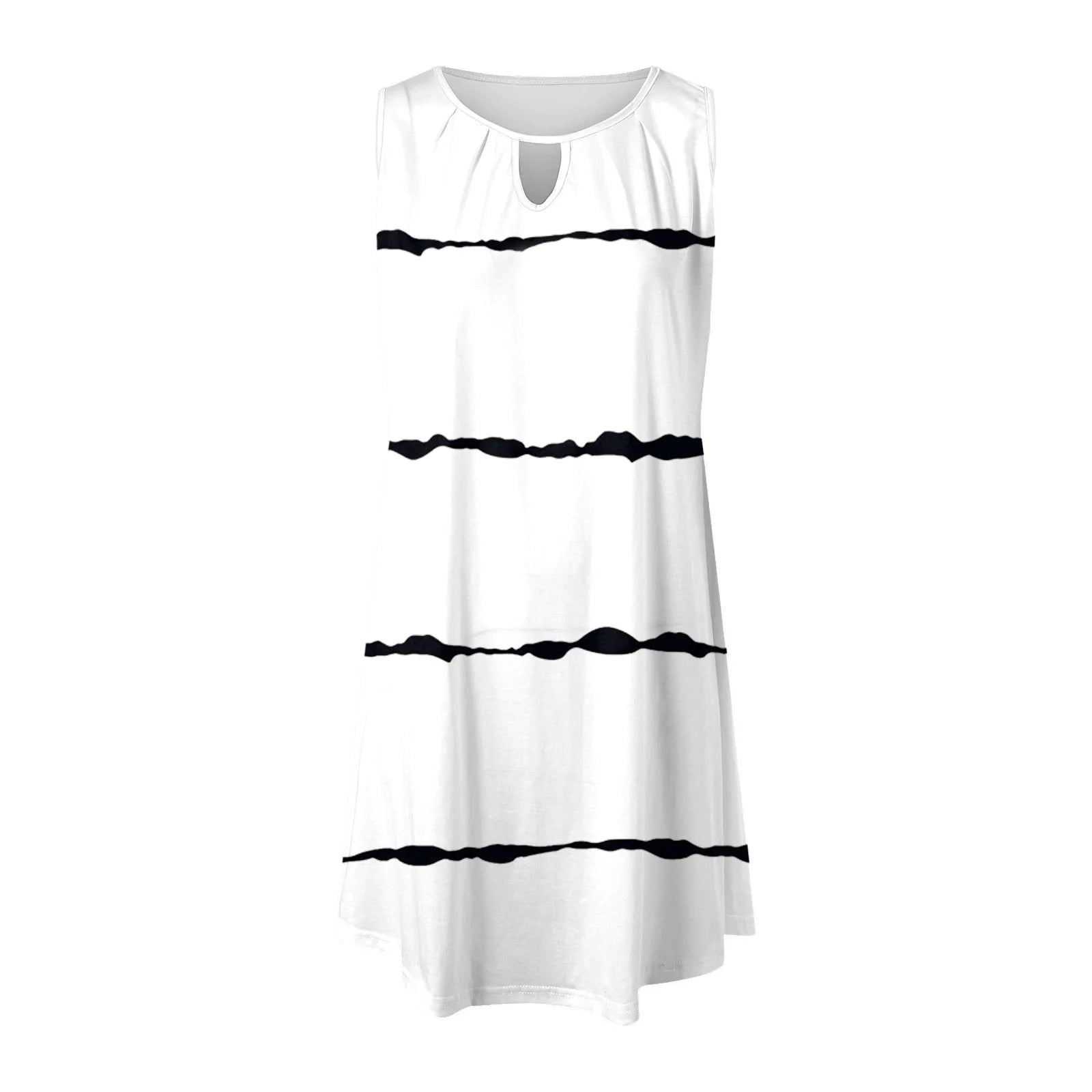 Summer Everyday Print Cover Dresses Casual Crew Neck Sleeveless O Neck Dresses Femme Elegant Club Party Dress Vestido Feminino
