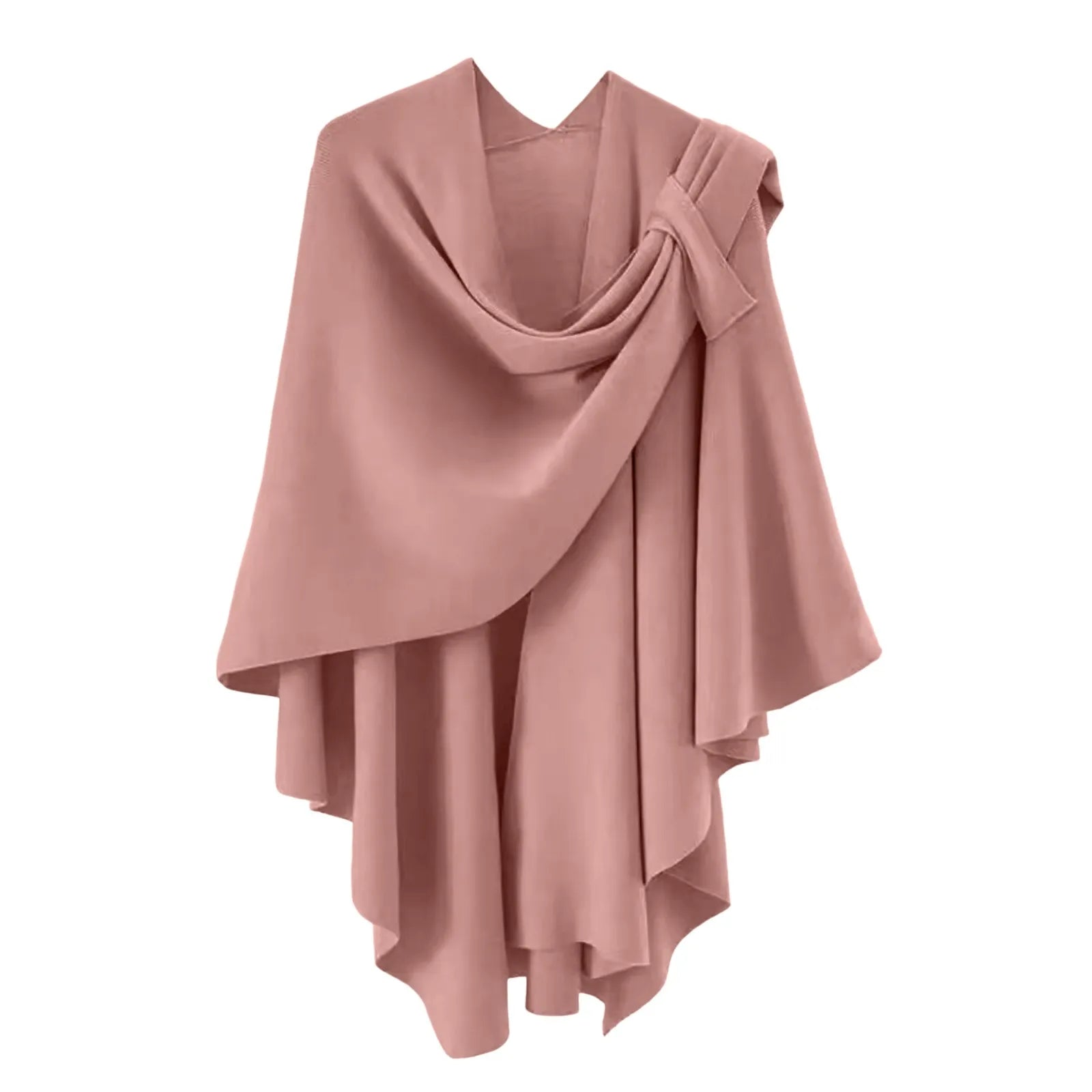 Women'S Solid Color Shawl Wraps Open Front Poncho Cape Oversized Sweaters Casual Cardigan Shawls For Fall Winter шарф женский