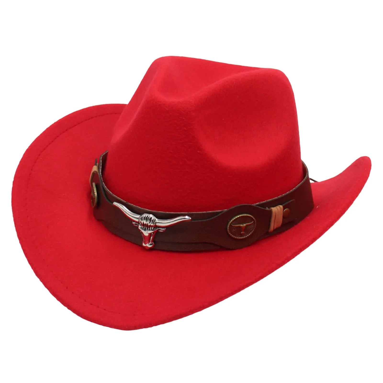 Western Cowboy Hat Head Accessories Ethnic Style Wool Fedora Hats For Men Multiple Colors Wide Brim Sun Protection Hats Sombrero