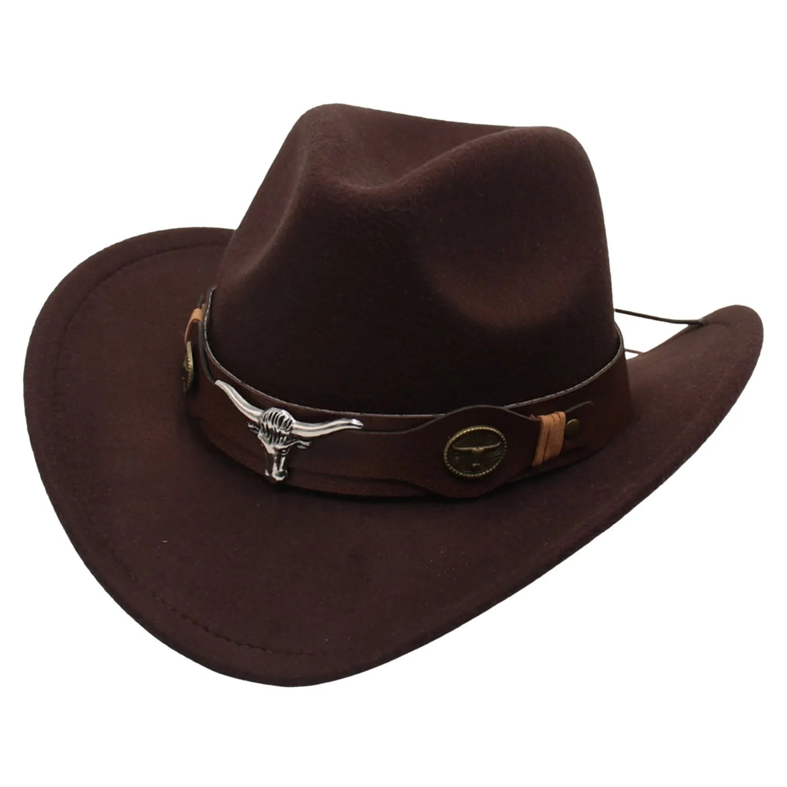Western Cowboy Hat Head Accessories Ethnic Style Wool Fedora Hats For Men Multiple Colors Wide Brim Sun Protection Hats Sombrero