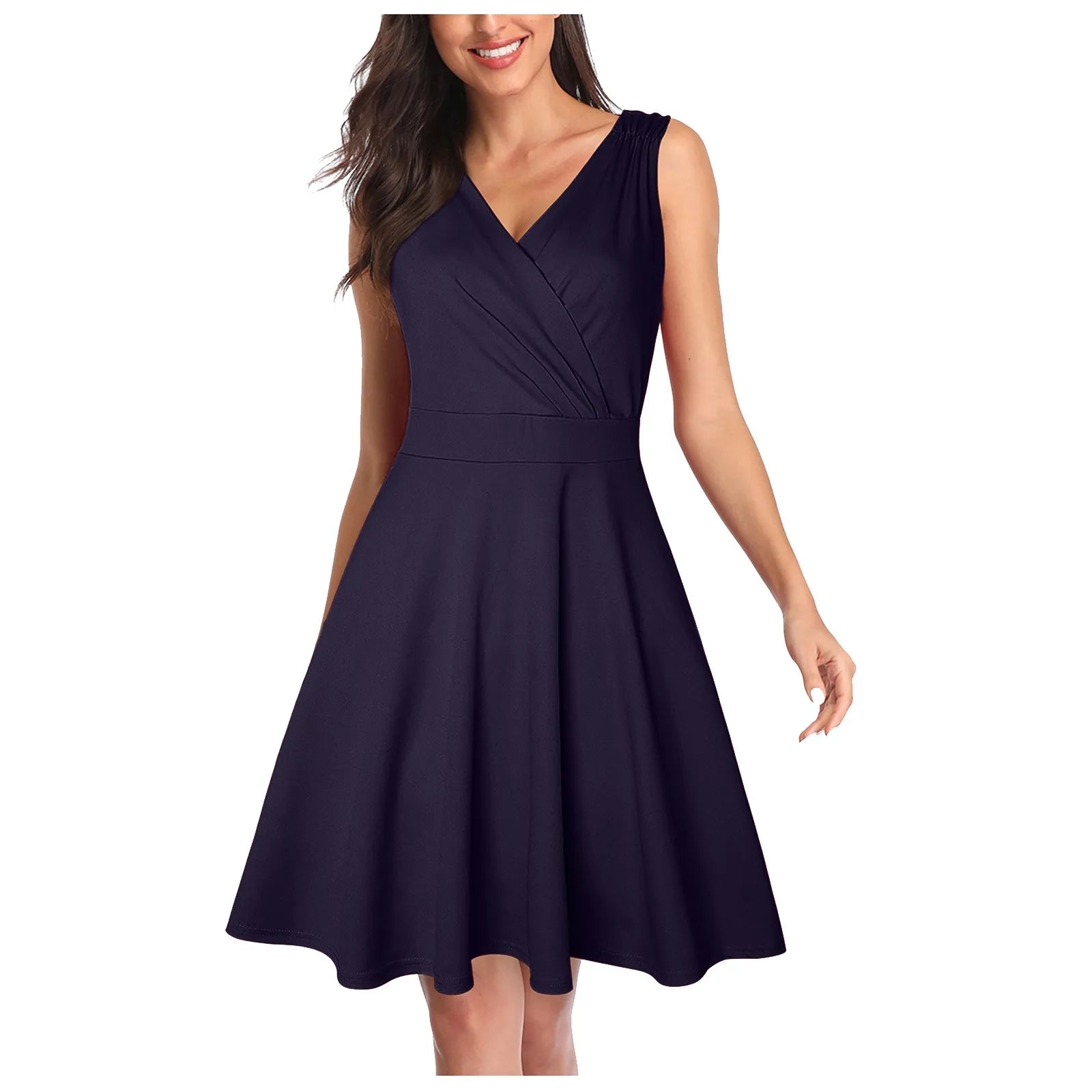 Wedding Party Women'S A-Line Cocktail Elegant Dress Sleeveless Swing Vintage Short Dress Temperament Slimming Seaside Dresses