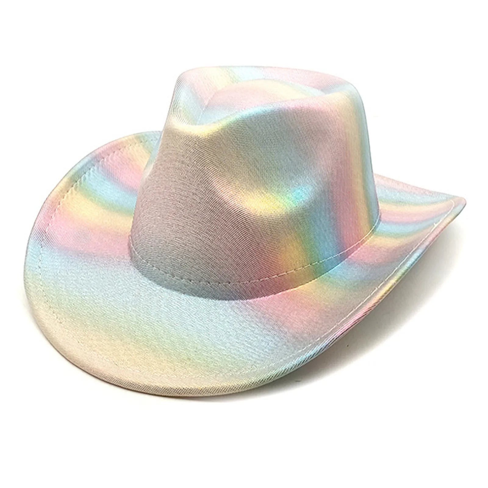 Western Hat Glitter Cowboy Hat For Women Men Party Hat Carnival Fancy Dress Retro Glitter Hat Soft Cowboy Hat Bands For Men Wide