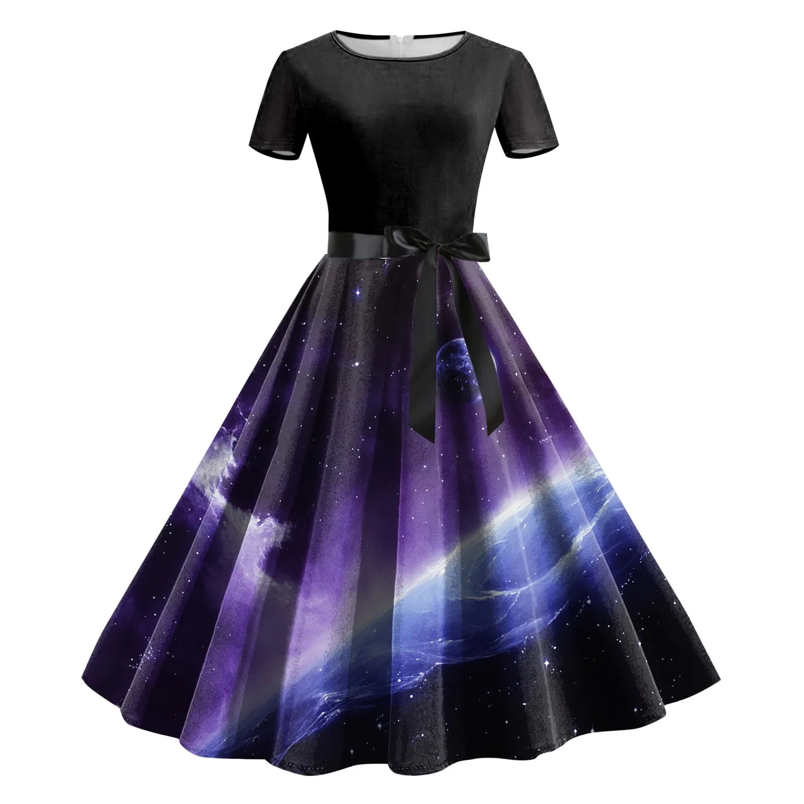 Long Sundresses For Women Casual Summer Women Starry Sky Dress A Line Galaxy Clothing Digital Dress For Older Women Casual